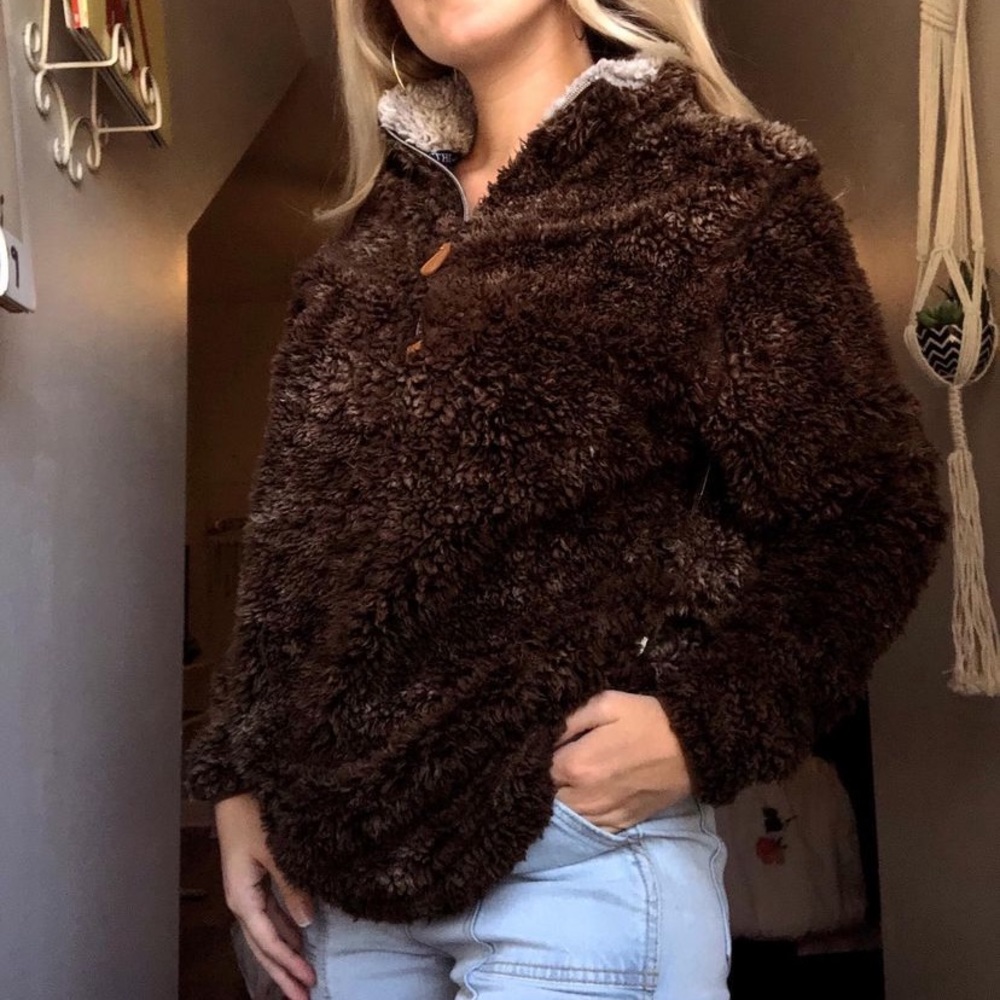 Simply Southern brown fuzzy jacket